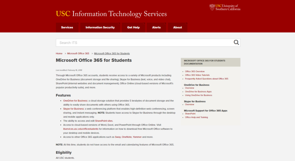 Office 365 - Self Service Portal (Faculty, Staff and Students) -  Information Technology